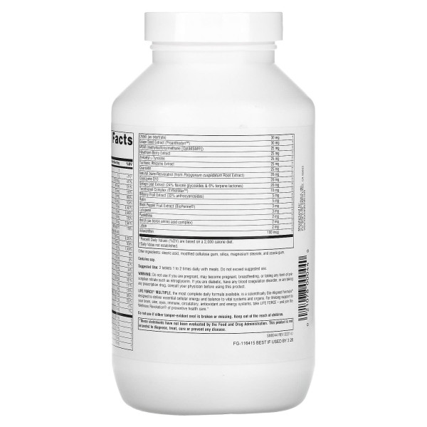 Мультивітаміни для імунітету, Force Multiple, Source Naturals, без заліза, 180 таблеток