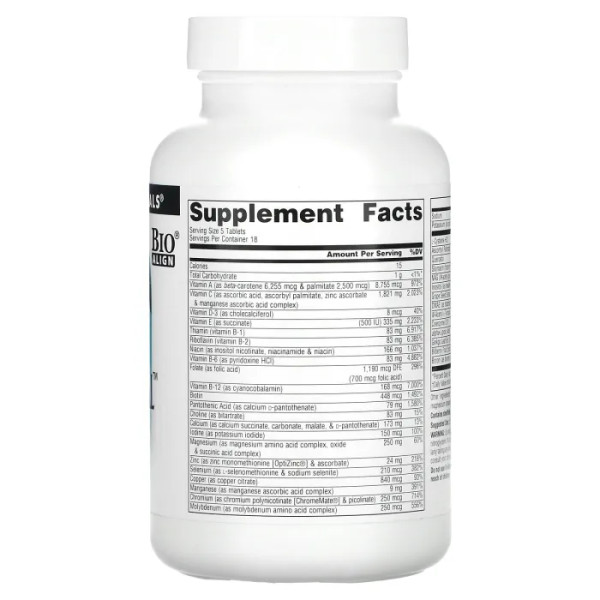 Мультивитамины, Elan Vital Multiple, Source Naturals, 90 таблеток