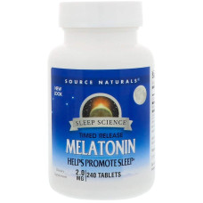 Мелатонін 2 мг, Source Naturals Melatonin, 240 таблеток