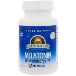 Мелатонин 2 мг, Source Naturals Melatonin, 240 таблеток