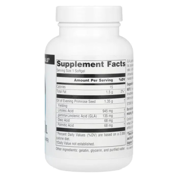 Олія вечірньої примули, Evening Primrose Oil, Source Naturals, 1350 мг, 60 гелевих капсул