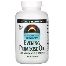 Олія примули вечірньої 1350 мг, Source Naturals Evening Primrose Oil, 120 гелевих капсул