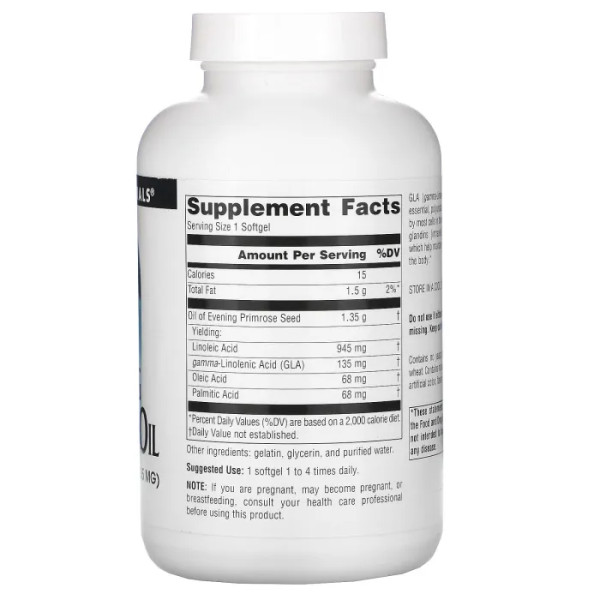 Олія вечірньої примули, Evening Primrose Oil, Source Naturals, 1350 мг, 120 гелевих капсул