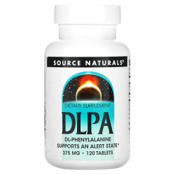 DL-фенилаланин, Source Naturals DL-Phenylalanine, 375 мг, 120 таблеток