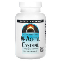 Ацетилцистеин, Source Naturals N-Acetyl Cysteine, 1000 мг, 120 таб.
