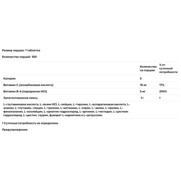 Амино спортсмен, Amino Athlete, Source Naturals, 1000 мг, 100 таблеток