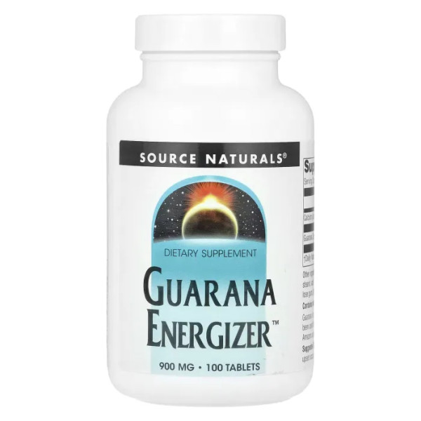 Гуарана, Guarana Energizer, Source Naturals, 900 мг, 100 таблеток