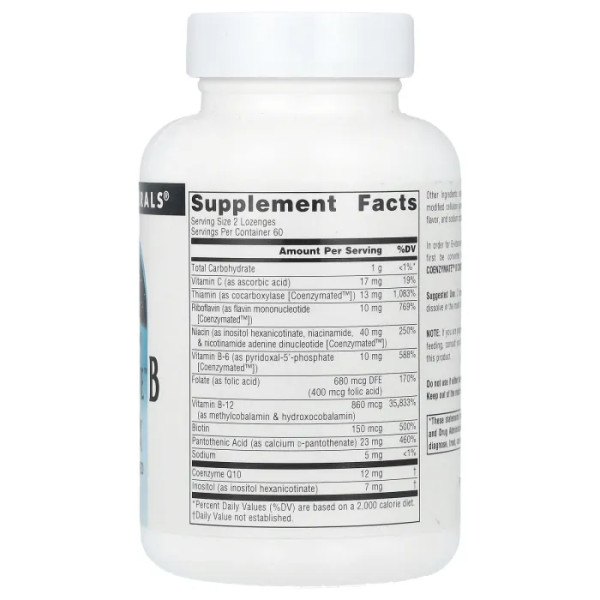 Вітаміни групи В, Coenzymate B Complex, Source Naturals, коензимний комплекс, апельсин, 120 льодяників