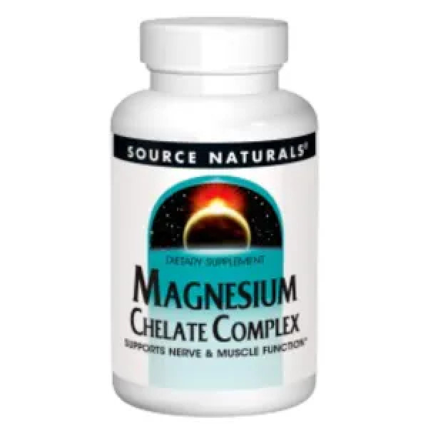 Магній хелат, Magnesium Chelate, Source Naturals, 100 мг, 100 таблеток