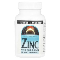 Цинк хелат 50 мг, Source Naturals Zinc, 100 таблеток