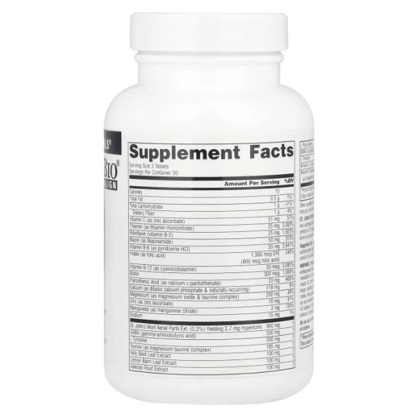 Підтримка нервової системи St. John's Positive Thoughts, Source Naturals, 90 таблеток