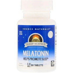 Мелатонін 3 мг, Source Naturals Melatonin, 60 таблеток