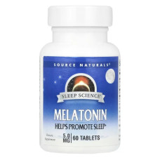 Мелатонін 5 мг, Source Naturals Sleep Science Melatonin, 60 таблеток