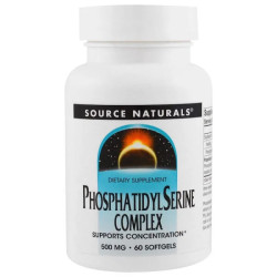 Фосфатидилсерин, Source Naturals Phosphatidylserine, 500 мг, 60 гелевих капсул