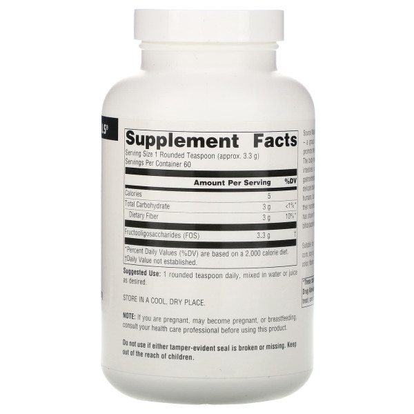 Фруктоолігосахариди (FOS), Source Naturals, (200 г)