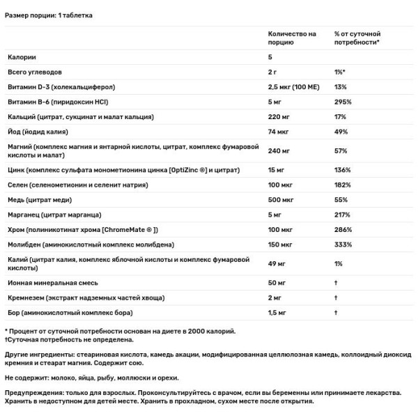Мультиминералы, Life Minerals, Source Naturals, без железа, 120 таблеток
