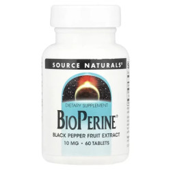 Біоперин 10 мг, Source Naturals Bioperine, 60 таблеток