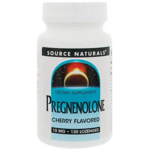 Прегненолон, Pregnenolone, Source Naturals, вишневый, 10 мг, 120 леденцов