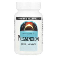 Прегненолон 25 мг, Source Naturals Pregnenolone, 60 таблеток