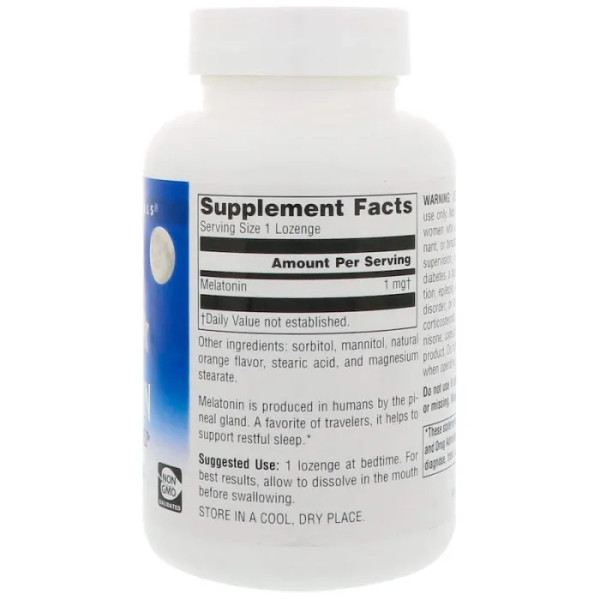 Мелатонін, Melatonin, Source Naturals, апельсин, 1 мг, 300 льодяників