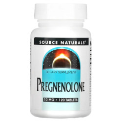 Прегненолон 10 мг, Source Naturals Pregnenolone, 120 таблеток