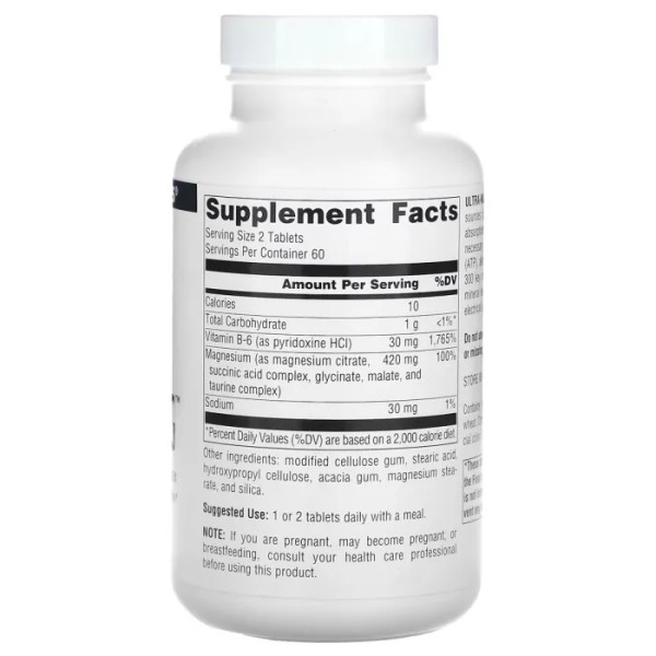 Магний (ультра), Ultra-Mag, Source Naturals, 120 таблеток