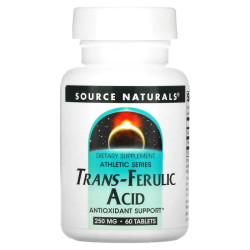 Трансферулова кислота 250 мг, Source Naturals Trans-Ferulic Acid, 60 таблеток