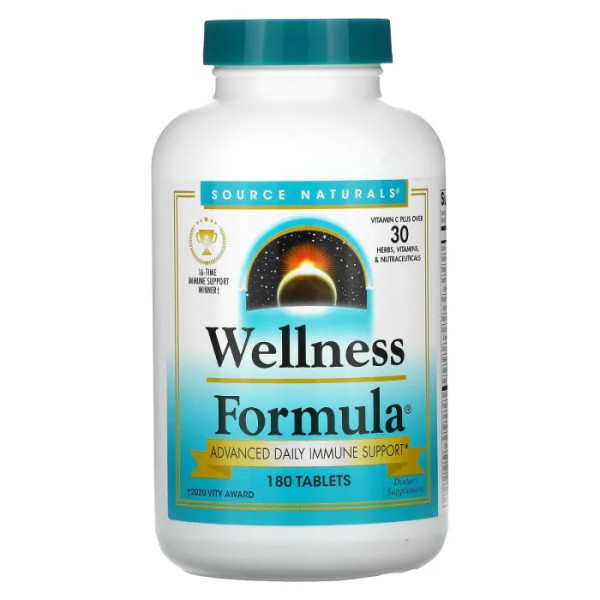 Імунний захист (формула), Wellness Formula, Source Naturals, трав'яний комплекс, 180 таблеток