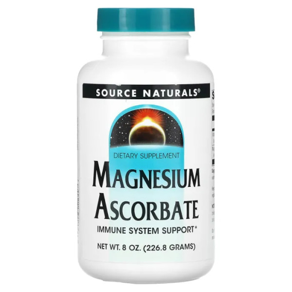 Аскорбат магнію, Magnesium Ascorbate, Source Naturals, 226,8 г