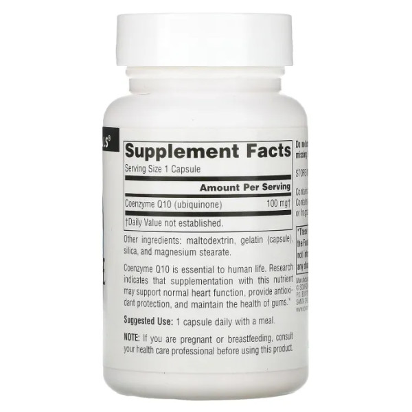 Коэнзим Q10, Coenzyme Q10, Source Naturals, 100 мг, 60 капсул