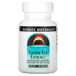Экстракт зеленого чая 100 мг, Source Naturals Green Tea Extract, 60 таблеток