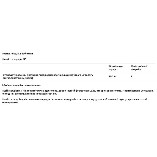 Зелений чай екстракт (Green Tea Extract), Source Naturals, 100 мг, 60 таблеток