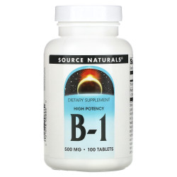 Тіамін, Source Naturals B-1 Висока Потужність, 500 мг, 100 таблеток