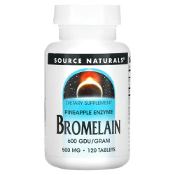 Бромелайн 500 мг 600 GDU/г, Source Naturals Bromelain, 120 таблеток