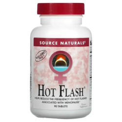 Поддержка при менопаузе, Source Naturals Hot Flash, 90 таблеток