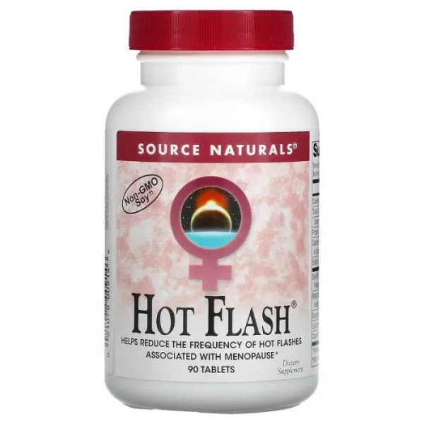 Підтримка при менопаузі, Hot Flash, Source Naturals, 90 таблеток