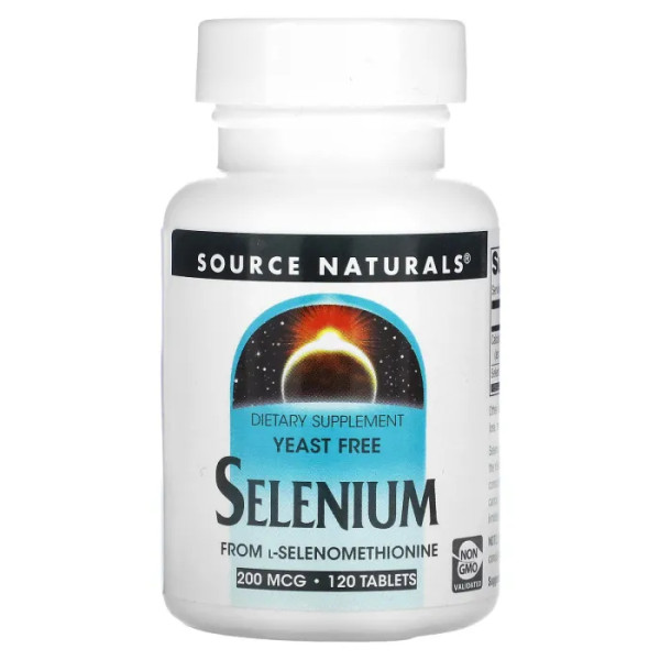 Селен (Selenium), Source Naturals, L-селенометіонін, 200 мкг, 120 таблеток
