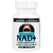 Вітамін В3 (нікотинамід), Source Naturals Coenzymated B-3, сублингвальний, 25 мг, 60 таблеток.