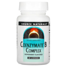 Вітамін В (комплекс), Source Naturals Coenzymate B Complex, зі смаком м'яти, 60 льодяників