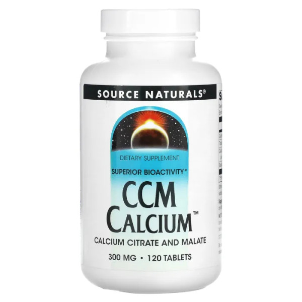 CCM кальцію, CCM Calcium, Source Naturals, 300 мг, 120 таблеток
