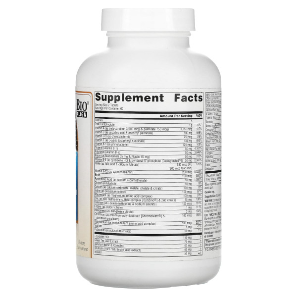 Мультивітаміни для імунітету, Life Force Multiple, Source Naturals, без заліза, 120 таблеток