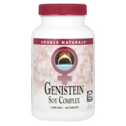 Соєві ізофлавони 2000 мг комплекс, Source Naturals Genistein Soy, 60 таблеток (1000 мг у таблетці)
