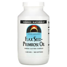 Масло вечірньої примули 1300 мг, Source Naturals Seed-Primrose Oil, 180 капсул