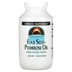 Масло вечірньої примули 1300 мг, Source Naturals Seed-Primrose Oil, 180 капсул