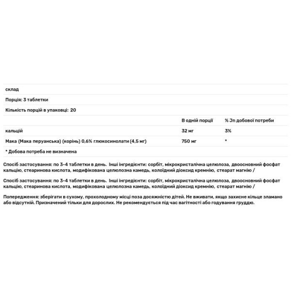 Мака (Maca), Source Naturals, 60 таблеток