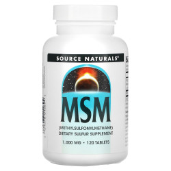 Метилсульфонілметан, MSM, Source Naturals, 1000 мг, 120 таблеток