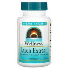 Модрина екстракт 60 таб., Source Naturals Larch, Wellness