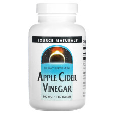 Яблочный сидровый уксус, Source Naturals Apple Cider Vinegar, 500 мг, 180 таблеток