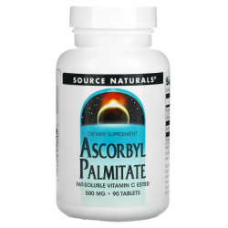Витамин С 500 мг, Source Naturals Ascorbyl Palmitate, 90 таблеток