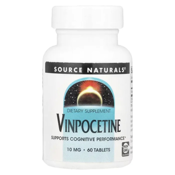 Вітаміни для мозку, Vinpocetine, Source Naturals, 10 мг, 60 таблеток